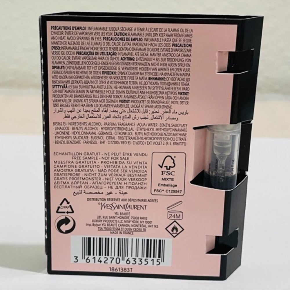 Yves Saint Laurent Mon Paris Pink Eau de Parfum Sample Size Vial - Picture 5 of 6